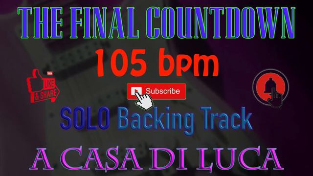 THE FINAL COUNTDOWN - GUITAR SOLO BACKING TRACK смотреть онлайн
