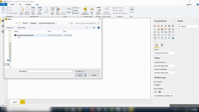 Connecting to Microsoft Access Database File in Power BI смотреть онлайн