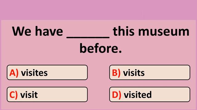 25 Present Perfect Quiz | Test And Quiz Institution | Part 08 смотреть онлайн