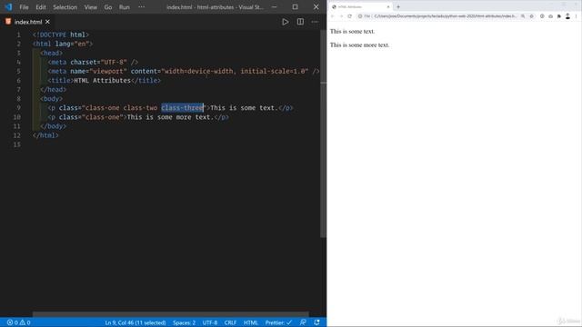 04 - Page structure with HTML - 010 A detailed look at HTML attributes смотреть онлайн