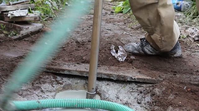 2 скважина на воду Гидробурение #7 - Цементация пики. смотреть онлайн