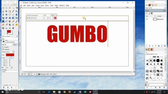 Create an Outline for Text in GIMP смотреть онлайн