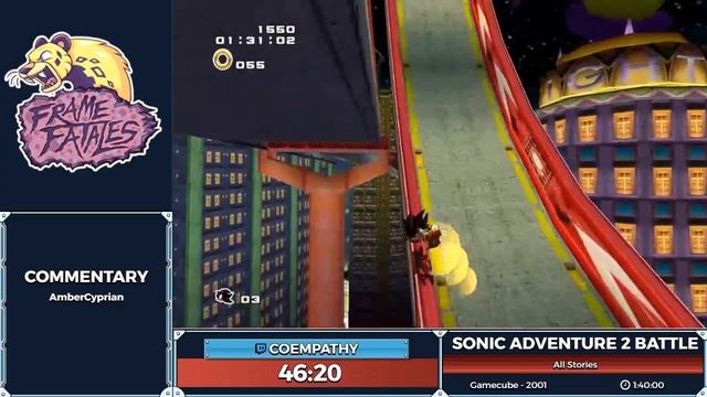 Sonic Adventure 2 Battle by CoEmpathy in 1:31:32 - Frame Fatales May 2019 смотреть онлайн