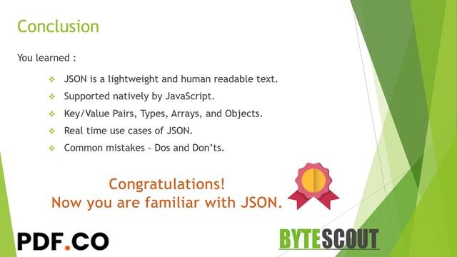 Conclusion - Essential Secrets of JSON смотреть онлайн