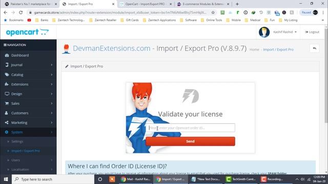 How to add domain/increase license for Devman Import Export Pro in OpenCart v3.x by Zaintech.pk смотреть онлайн