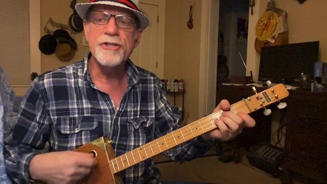 The Beatles Can't Buy Me Love 4 String CIgar Box Guitar Lesson смотреть онлайн