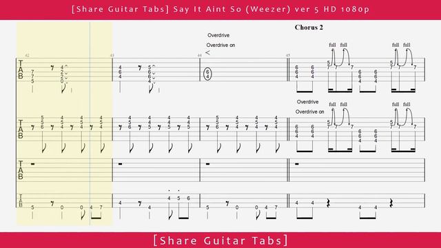 [Share Guitar Tabs] Say It Aint So (Weezer) ver 5 HD 1080p смотреть онлайн