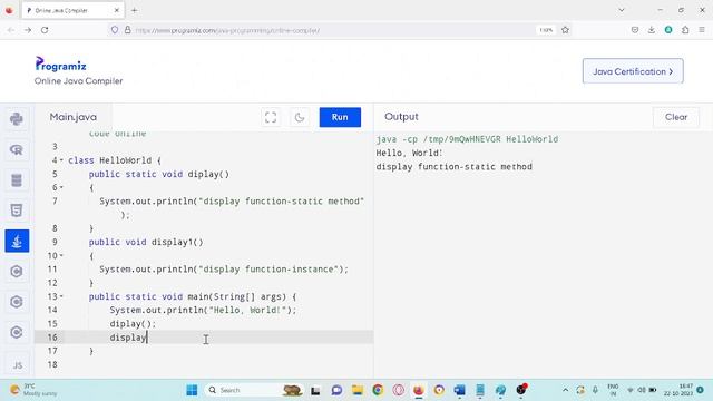 Java method with example смотреть онлайн