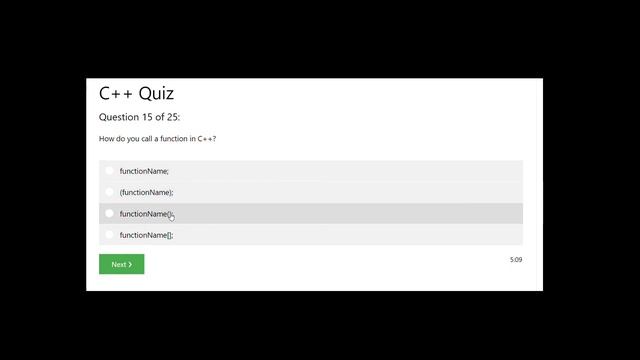C++ Quiz | Important Quiz for Basic Fundamentals- W3 Schools смотреть онлайн