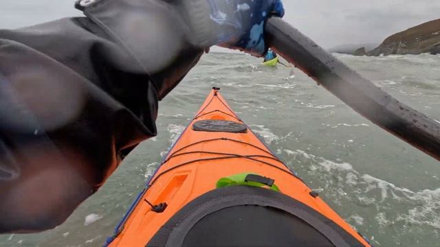 Sea Kayaking in Wales: Dinas Head (Pembrokeshire) ROUGH WATER!!! смотреть онлайн