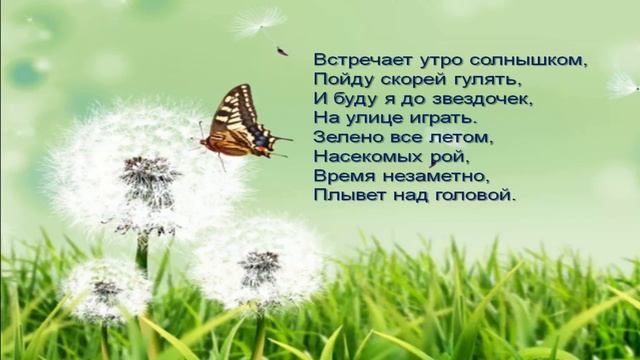 Стихи о лете для детей смотреть онлайн