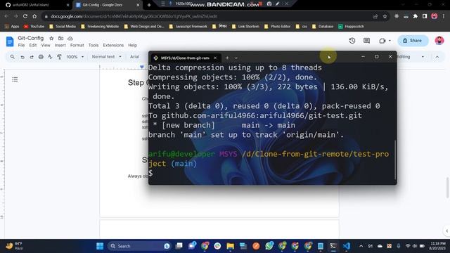 8. Push local from git to remote GitHub account repo. смотреть онлайн
