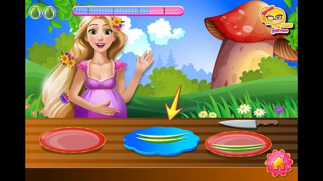 NEW Игры для детей—Беременная Рапунцель делает суши—мультик для девочек смотреть онлайн