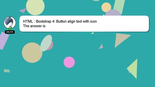 HTML : Bootstrap 4: Button align text with icon смотреть онлайн