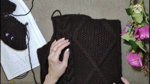 ?Теплый и уютный женский кардиган - куртка с аранами, на молнии и с капюшоном. Часть 2.