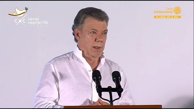 Discurso del presidente Juan Manuel Santos en la firma del Acuerdo de Paz смотреть онлайн