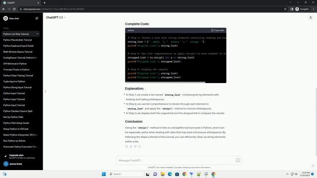 how to use strip in list in python смотреть онлайн