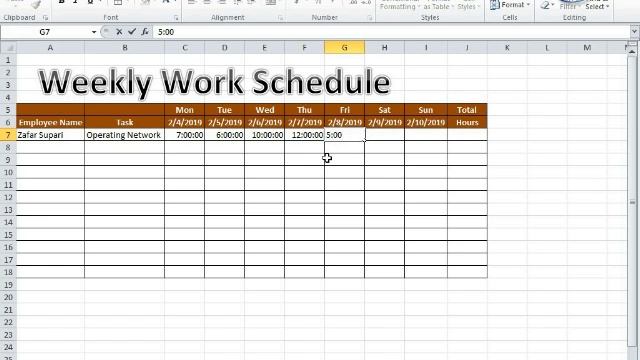 Exercise 7 Excel Practice Book How To Make Weekly Work Schedule In Ms Excel смотреть онлайн