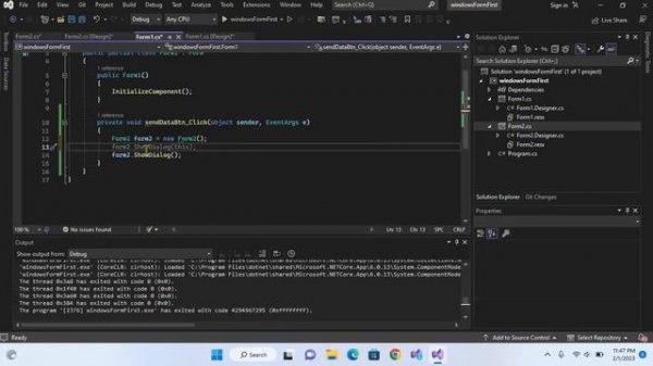 Best Way to Transfer Data between multiple Forms | C# Windows Form | Visual Studio 2022