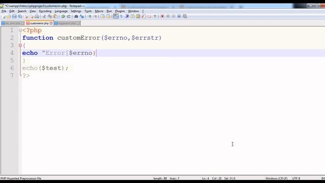 PHP ERROR HANDLING смотреть онлайн