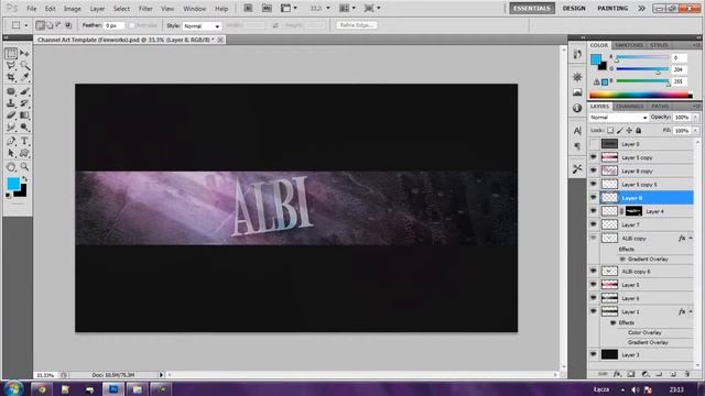 Albi banner na kanał | Speed Art (Photoshop) смотреть онлайн