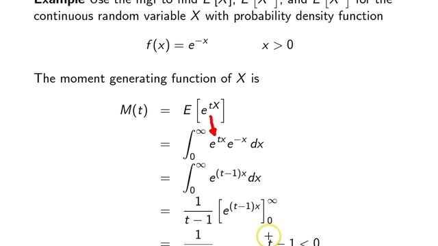 Moment generating functions -- Example 1 смотреть онлайн