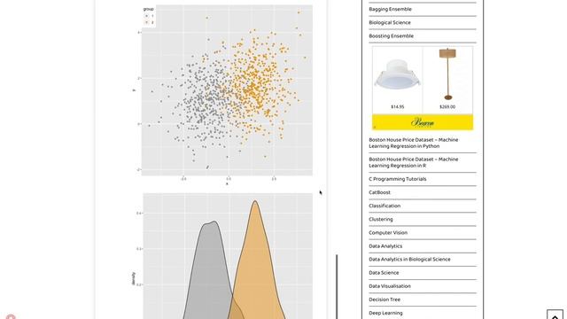 How to visualise scatter plots with marginal density plots in R смотреть онлайн