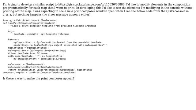 GIS: Showing QgsComposition created in QGIS Python console (2 Solutions!!) смотреть онлайн
