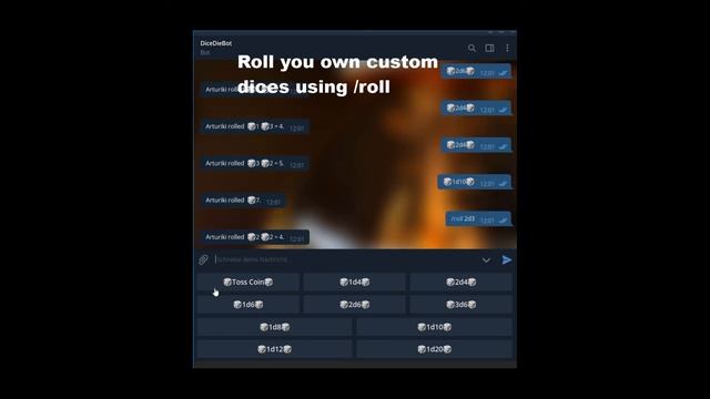 DiceDieBot: Simulate dice rolls in Telegram смотреть онлайн