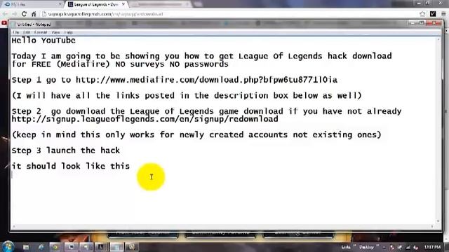League of Legends Hack Free Download (Mediafire) смотреть онлайн