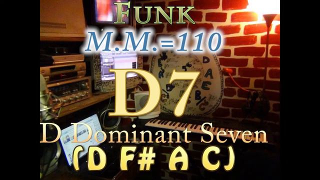 D7 (D F# A C) One Chord Backing Track - Funk M.M.=110 смотреть онлайн