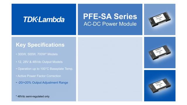 PFE-SA 300-700W AC DC Full Brick Power Modules Video смотреть онлайн