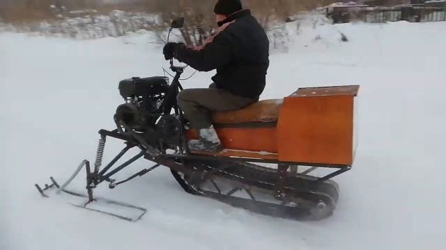 Самодельный снегоход с двигателем Лифан 192F-2 смотреть онлайн