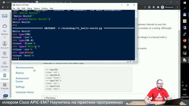 Курсы DevOps / DevNet. Глава 1 - Введение в Python и Основы Программирования смотреть онлайн