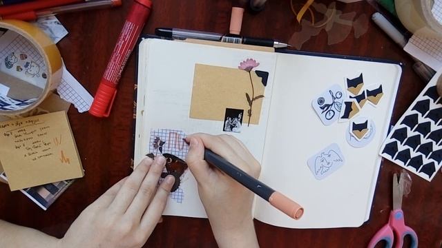 оформляем личный дневник | летний разделитель | journal with me смотреть онлайн