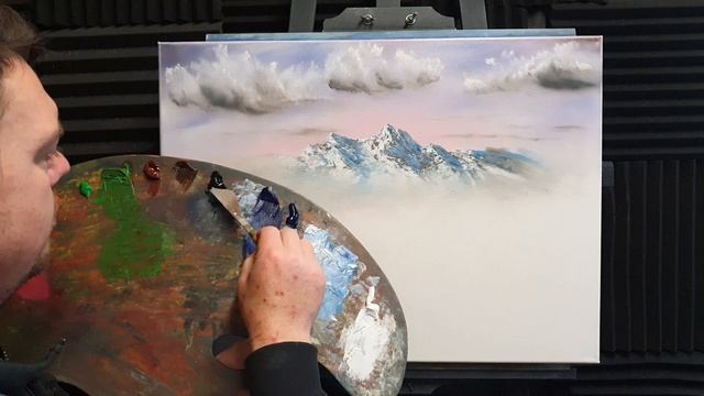 Painting made easy Palette Knife Tutorial For Awesome Mountains #wetonwet смотреть онлайн