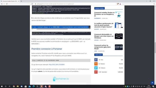 Tuto Raspberry Pi 4, 3, 2: Installation de Docker et Portainer смотреть онлайн