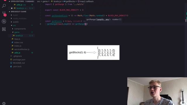 Breakout Game with JavaScript, React, and SVG. #3 Levels Design. смотреть онлайн