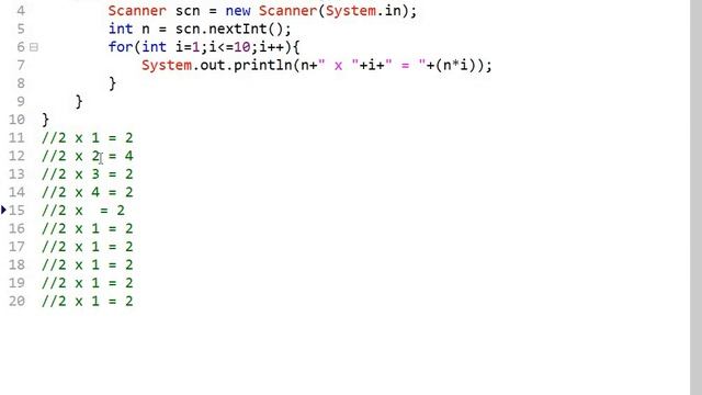 Java Program to Print Multiplication Table for any Number смотреть онлайн