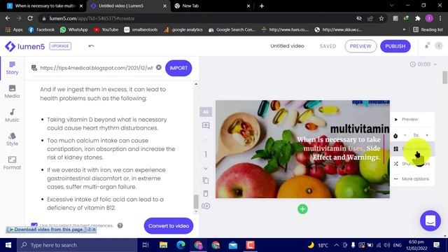 Learn Text To Video | Lumen5 Tutorial In hindi Urdu | 2022 смотреть онлайн