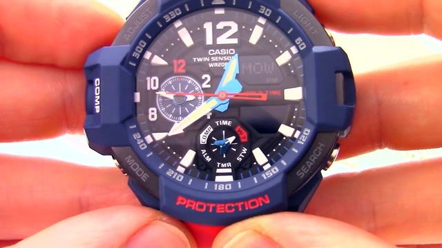 Часы Casio G-SHOCK GA-1100-2ADR - Инструкция, как настроить от PresidentWatches.Ru смотреть онлайн