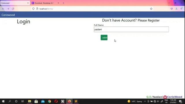 Working with PHP Form Handling | design Registration Layout with Bootstrap смотреть онлайн