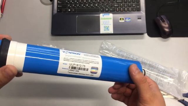 Vontron ULP1812-75 Мембрана обратного осмоса для бытовых питьевых фильтров. Обзор от VodaVozduh.com смотреть онлайн