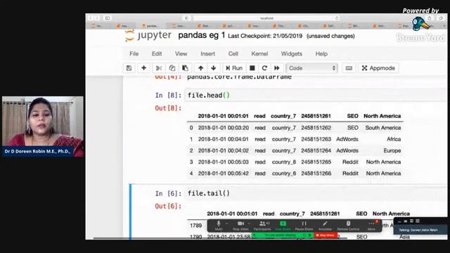 Workshop on Data Science using Python |Saveetha School of Engg | Dr Doreen Robin | 17-12-2020 @ 10a смотреть онлайн