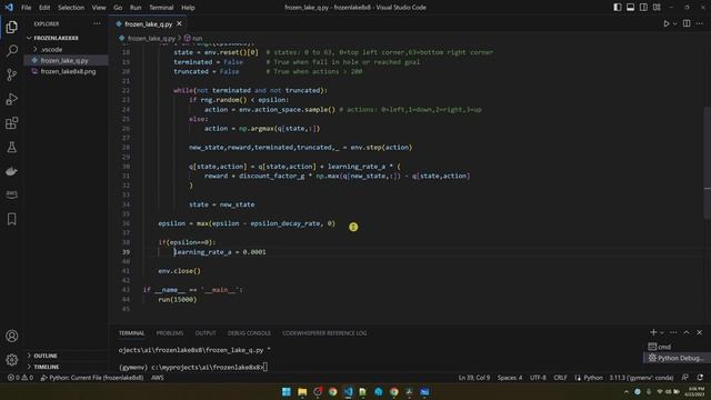 How to Solve Gymnasium FrozenLake-v1 with Python & Q-Learning | Reinforcement Learning Tutorial 1 смотреть онлайн
