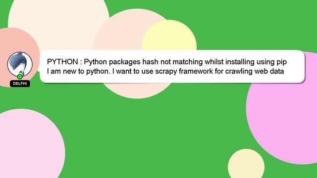 PYTHON : Python packages hash not matching whilst installing using pip смотреть онлайн