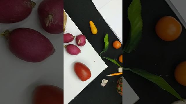 рисуем натюрморт с овощами акварелью смотреть онлайн