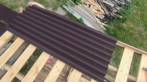 Беседка 3х4 Крепим ондулин на крышу 1ч