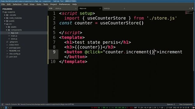 Vue 3 with Pinia Persistence State смотреть онлайн