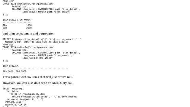 Oracle XMLQuery- Display comma separated list with two XML nodes (2 Solutions!!) смотреть онлайн